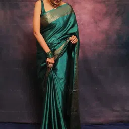 Vidula Fashion Woven Design Zari Silk Blend Handloom Saree image 2