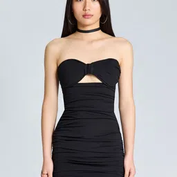 ZOMODA Women Solid Strapless Bodycon Mini Dress-picture-27