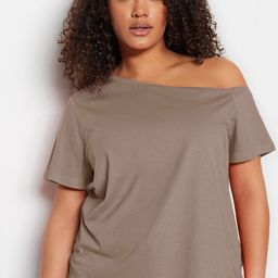 Trendyol Women Off-Shoulder Pure Cotton Tshirts-picture-49
