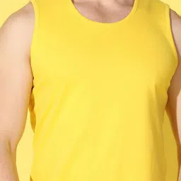 WOOSTRO 2-Pcs Odour-Free Combed Cotton Innerwear Vests VWS26(PLAIN YELLOW)(PLAIN PEACOCK) image 5