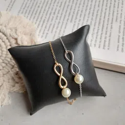 Octagon hub Unisex 2 Brass Gold-Plated Link Bracelet-image-26