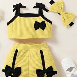 Emblica Unisex Kids Striped T-shirt with Shorts-image-26