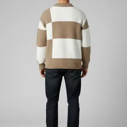 Mast & Harbour Men Colourblocked Pullover image 2