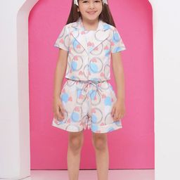 Aj DEZInES Girls Printed Top with Shorts-picture-22