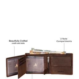 Hornbull Men RFID Textured Leather Two Fold Wallet image 5