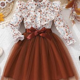 TIOR Girls Brown Dresses-picture-30