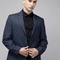 Park Avenue Self-Design Single Breasted Formal Blazer-picture-32