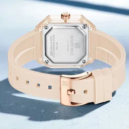 Naviforce Women Rectangular Dial & Straps Analogue Watch NF7106_BG/BG/BG image 3