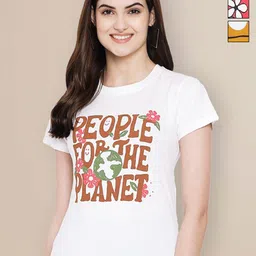 Metronaut Women Typography 3 Printed Applique T-shirt-picture-37