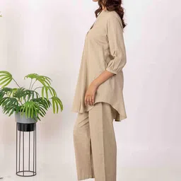 INAAYA JAIPUR Hand Embroidered Pure Cotton Tunic With Trousers Co-Ords image 3