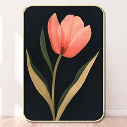 Myntra Elegant Homes Black & Pink 1 Piece Wooden Floral and Botanical Wall Art-image-80