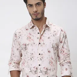 Mufti Men Slim Fit Floral Opaque Printed Casual Shirt-picture-36