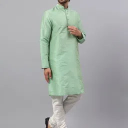 Latest Chikan Garments Men Pastels Jacquard Kurta image 5