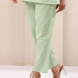 Janasya Women Relaxed Straight Leg Trousers image 5