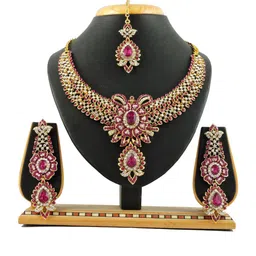 VATSALYA creation Women Pink Jewellery Set-picture-18