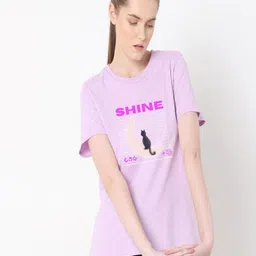 HESHA Women Graphic Printed Round Neck Pure Cotton Relaxed Fit T-shirt-picture-23