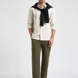 SELECTED Checked Long Sleeves Pure Cotton Casual Shirt-picture-34