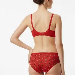 FiveFlag Pack Of 3 Printed Pure Combed Cotton Mid-Rise Antibacterial Hipster Briefs image 2