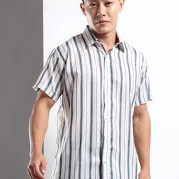 THE BEETEL HOUSE Vertical Stripes Striped Casual Shirt-picture-30