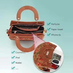 EVEDA Women Floral Embellished Handbag image 2