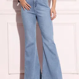 Miss Chase Women Bootcut High-Rise Light Fade Stretchable Jeans-picture-36