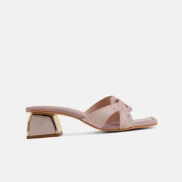 Mast & Harbour Women Woven Design Square Toe Block Heels Sandals image 4