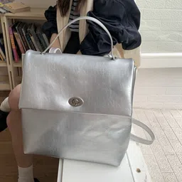 StyleCast Women Large Solid Magnetic Button Backpacks image 3