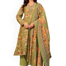 DRAVINAM Trends Embroidered Unstitched Dress Material-picture-12