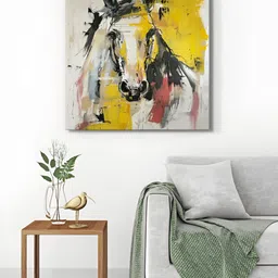 999Store Yellow & Off White 1 Piece Canvas Birds and Animals Wall Paintings-image-72