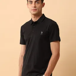 U.S. Polo Assn. Men Pacho X Slim Fit Solid Polo Collar T-shirt image 4