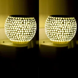 Gojeeva White Glass Camphor Diffuser With Switch And Lamp image 3