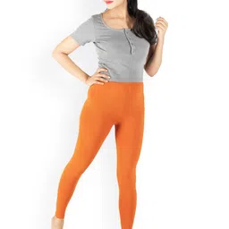 indian flower Women Solid Ankle Length Leggings image 4