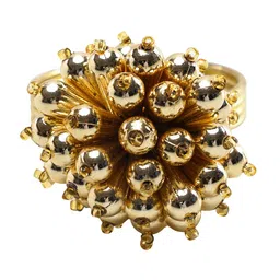 Pure Home and Living Set Of 4 Gold-Toned Table Napkin Rings image 2