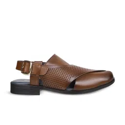 J.FONTINI Men Ethnic Leather Shoe-Style Sandals image 4