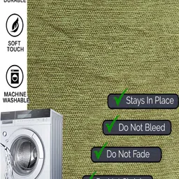 THROWPILLOW Olive Green & Brown Anti Slip Tassels Sofa Cover image 5