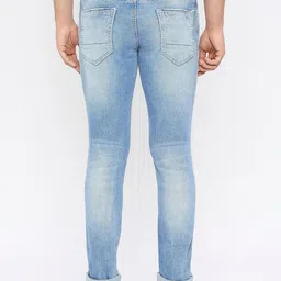 SPYKAR Men Low-Rise Mildly Distressed Heavy Fade Whiskers Cotton Slim Fit Jeans image 3