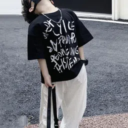 StyleCast x Revolte Boys Typography Printed Drop-Shoulder Sleeves Cotton T-shirt image 4