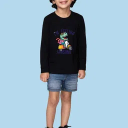 NUSYL Boys Graphic Printed Round Neck Cotton T-shirt image 4