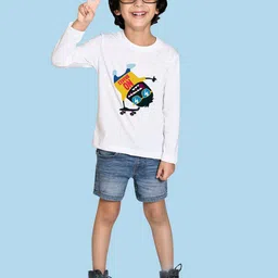 NUSYL Boys Graphic Printed Cotton T-shirt image 3