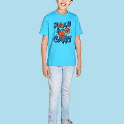 NUSYL Boys Graphic Printed Round Neck T-shirt image 2