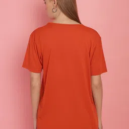 mack jonney VIMAL JONNEY Women Typography 3 Printed Applique T-shirt image 4