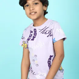 V-Mart Boys Typography Printed Cotton T-shirt image 2