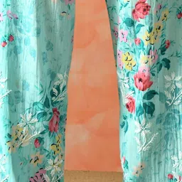 Syrish Women Floral Embroidered Regular Chikankari Pure Cotton Kurta with Harem Pants image 3