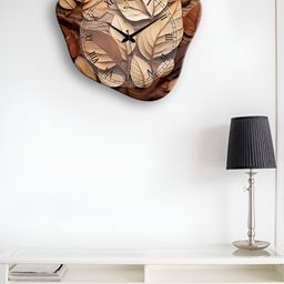 OLIVE TREE Brown & Black Printed Wooden Contemporary Wall Clock-picture-15