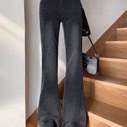 StyleCast Women Smart Flared High-RiseLight Fade Acid Wash Stretchable Jeans image 1