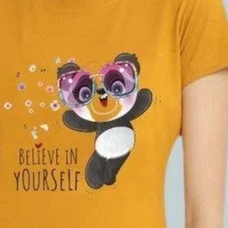 Kasendra Graphic Round Neck Regular Length Printed Polyester T-shirt image 2