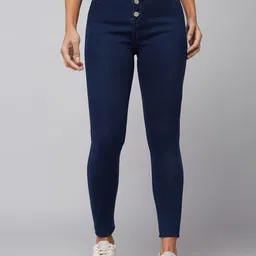 DOLCE CRUDO Women Skinny Fit High-Rise Stretchable Jeans-picture-27