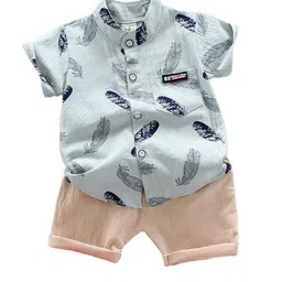 StyleCast x Revolte Boys Printed Shirt with Shorts image 1