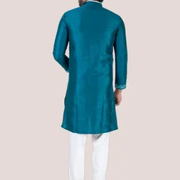 FRANSCART Men Geometric Embroidered Thread Work Kurta image 4