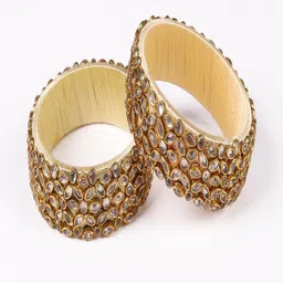 Saumakshi Designs Cream Plastic Bangle-image-19